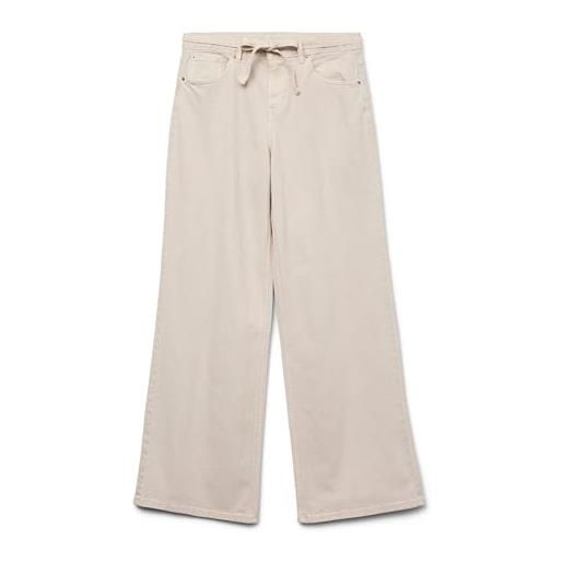 VERO MODA female taglio ampio vmkarlie vita media jeans taglio gamba ampio, natur, 32w x 32l