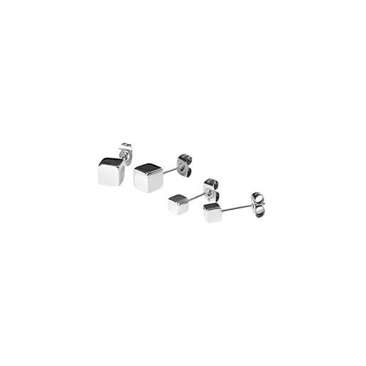 ORECCHINI UOMO DONNA CERCHI TUBO PIRATA ACCIAIO INOX - 1,5 CM - 2 MM - 170 U eBa