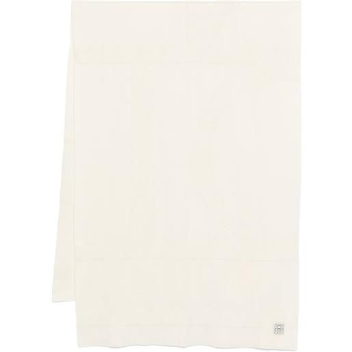 TOTEME sciarpa con monogramma - bianco