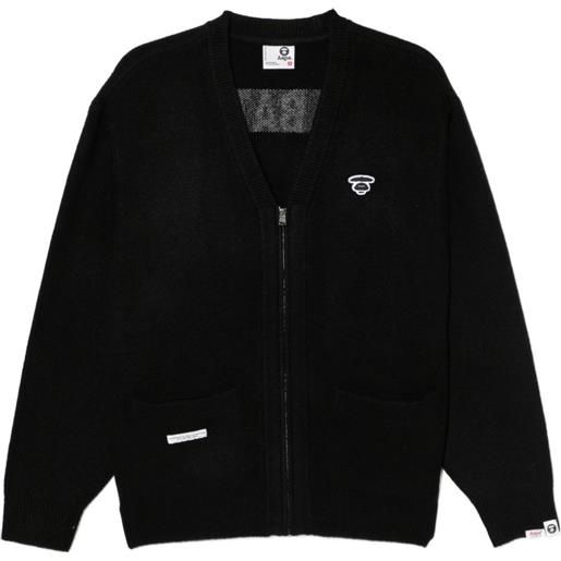 AAPE BY *A BATHING APE® cardigan moonface - nero