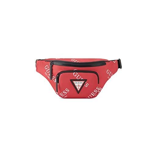 GUESS originals logo bum bag, designer, marsupio da viaggio unisex-adulto, rosso/escursione, tinta unita (getaway solids), taglia unica