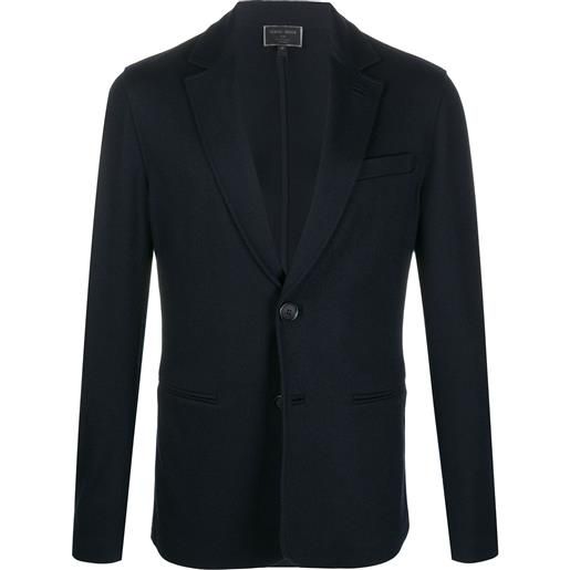Giorgio Armani blazer monopetto avvitato - blu