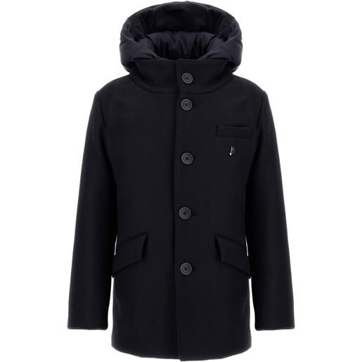 Herno Kids cappotto con cappuccio - nero