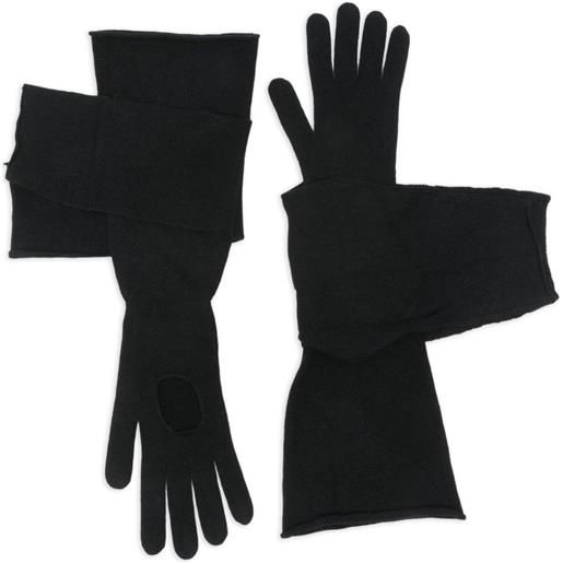 Moschino guanti in lana - nero
