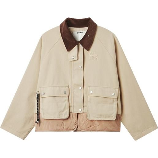 Musium Div. giacca con colletto a coste - toni neutri