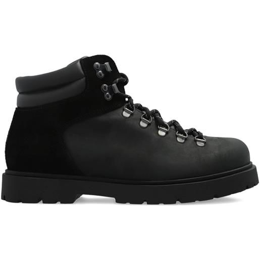 Birkenstock stivaletti jackson in pelle con lacci - nero