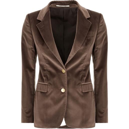 Tagliatore blazer con bottone - marrone