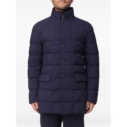 Fay piumino trapuntato con inserto frontale - blu