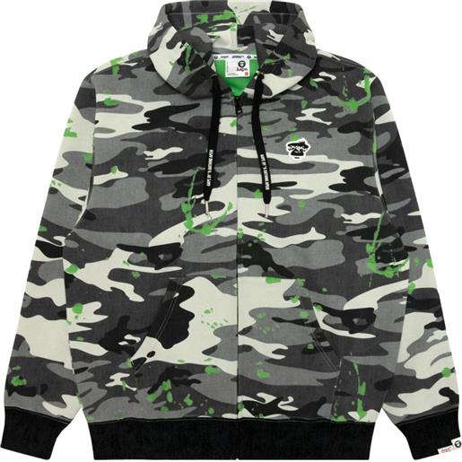 AAPE BY *A BATHING APE® felpa con stampa camouflage - grigio