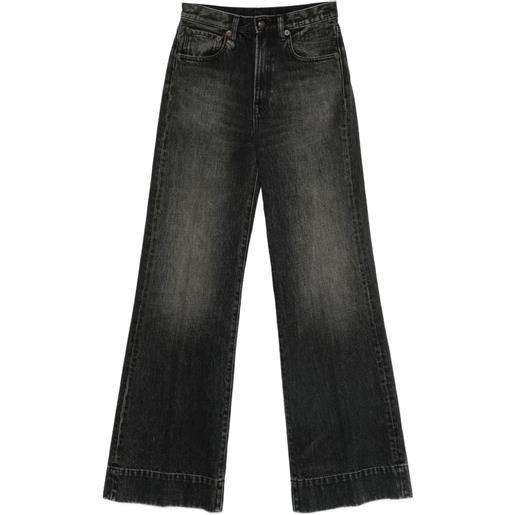 R13 jeans con effetto schiarito - nero