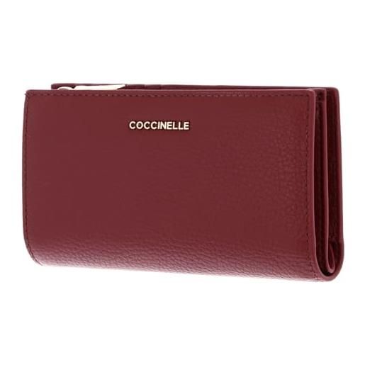 Coccinelle pelle portafoglio metallic soft wallet ribes mirtillo