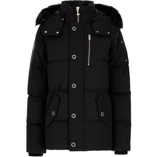 Moose Knuckles piumino con cappuccio - nero