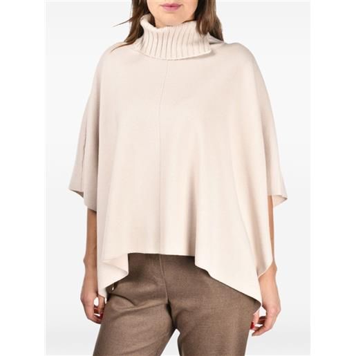 Gran Sasso poncho a collo alto - toni neutri