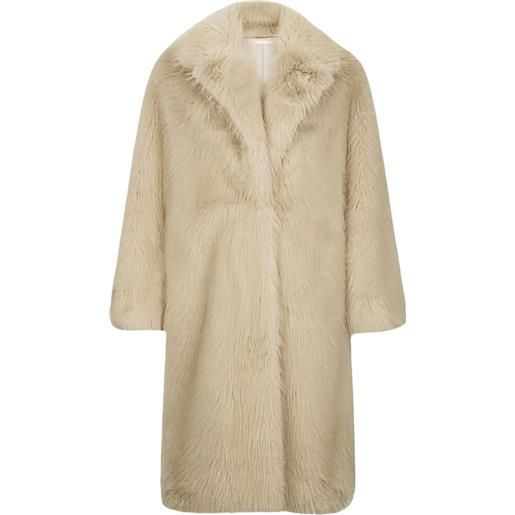 LIU JO cappotto in pelliccia sintetica - toni neutri