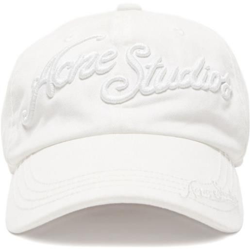 Acne Studios cappello da baseball con ricamo logo - bianco
