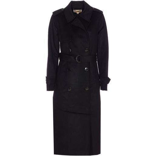 Michael Michael Kors cappotto doppiopetto con cintura - nero