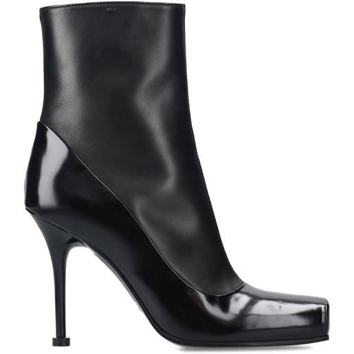 Premiata stivali con punta quadrata - nero