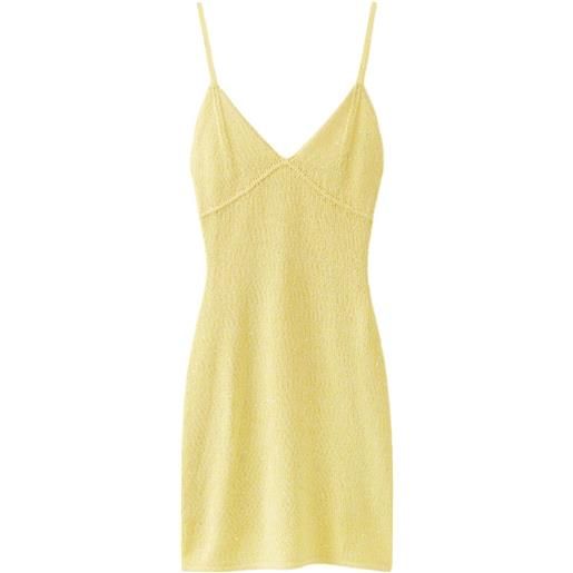 Asta Resort abito corto delilah con spalline sottili - giallo