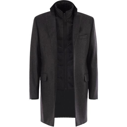 Fay cappotto con design a strati - grigio