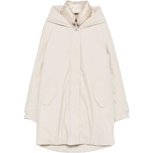 bomboogie parka con cappuccio e inserti - toni neutri