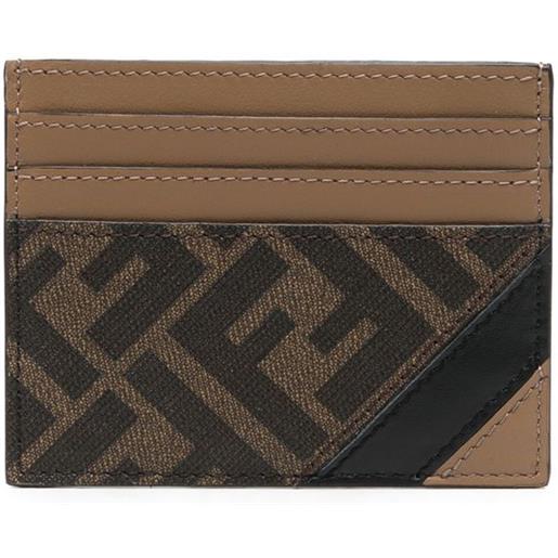 FENDI portacarte con stampa - marrone