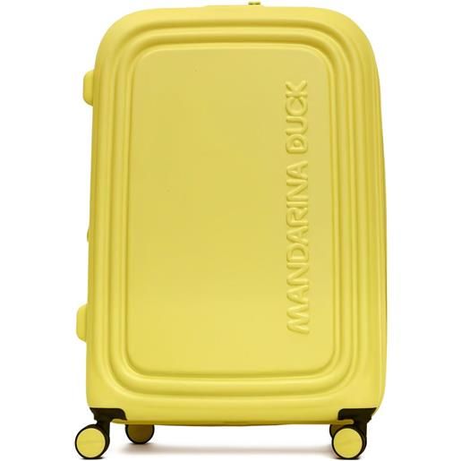 Mandarina Duck valigia con logo goffrato - giallo
