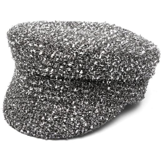 Ruslan Baginskiy cappello baker boy in tweed - nero