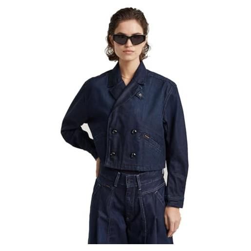 G-STAR donna cropped peacoat jacket, blu (worn in deep frisian night d25339-4639-g831), m