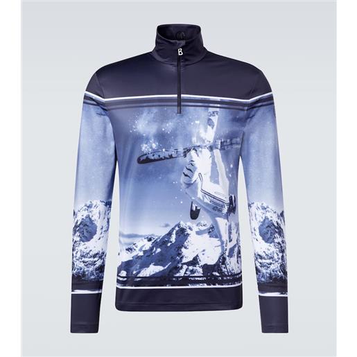 Bogner top da sci verti con stampa
