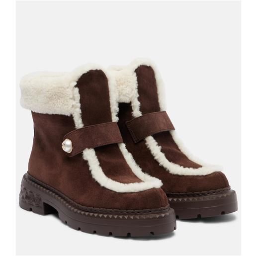 Jimmy Choo stivaletti shea in suede e shearling