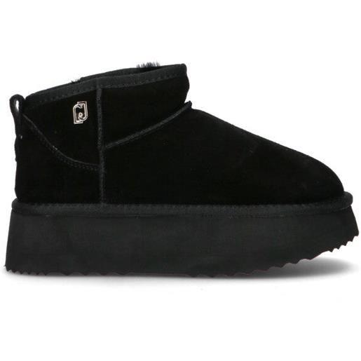 LIU JO stivaletto pelo donna nero in suede