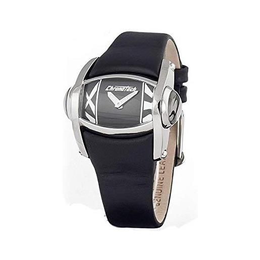 Chronotech Orologio Unisex CT7017M-05 - Quarz, Cassa Acciaio, Cinturino Pelle Vitello Rosso
