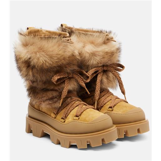 Moncler stivali peak aprã¨s in pelle