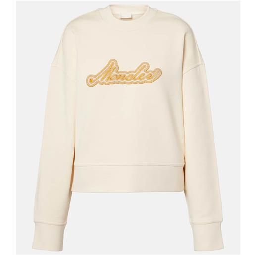 Moncler felpa in cotone con logo