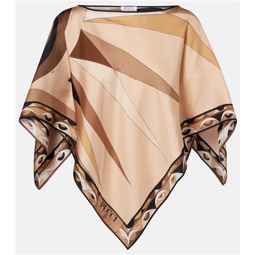 Pucci mantella hawaii in raso di seta