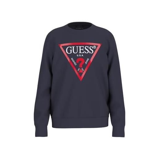 Guess ls fleece_core felpe manica lunga blu smart blue 6