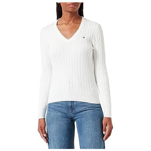 GANT 4800100-113-s collo a c in cavo di cotone stretch, guscio d'uovo, s donna