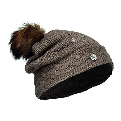 Buff knitted & polar, cappello pile bambina, marrone (darsy brown/brown), taglia unica