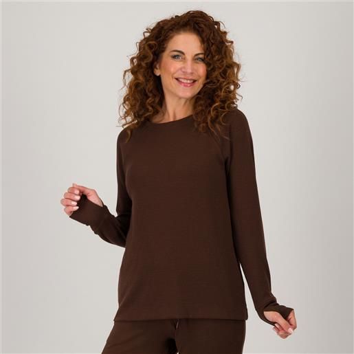 Cuddl Duds cuddle duds maglietta a coste con scollo tondo a maniche lunghe