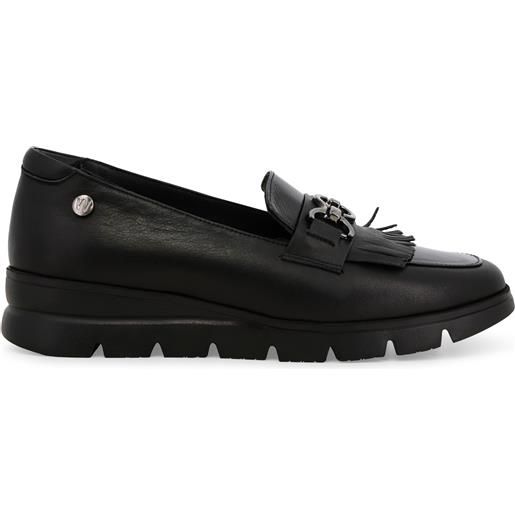 Melluso mocassino donna in pelle nero 055000z