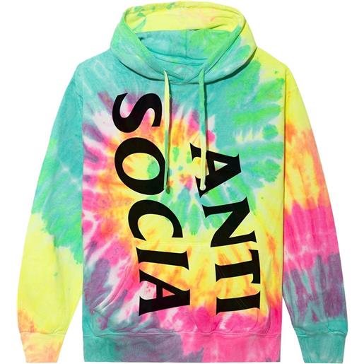 Anti Social Social Club felpa con fantasia tie dye e cappuccio - toni neutri