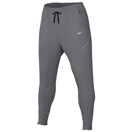 Nike pantaloni da running in tessuto dri-fit stride - uomo, smoke grey/reflective silv, hv4544-084, l