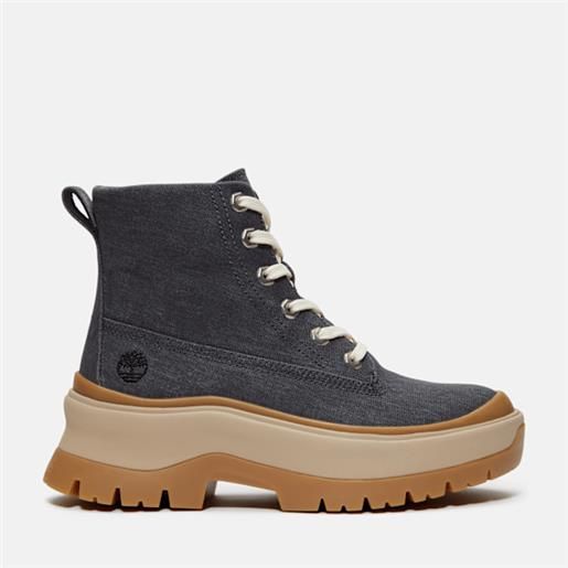 Timberland - stivale stringato roxie lane mid da donna in grigio scuro, donna, grigio, taglia: 37.5