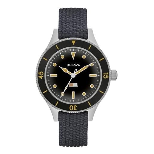 Bulova orologio analogico automatico uomo con cinturino in nylon 98a266