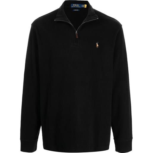 Polo Ralph Lauren felpa con ricamo - nero