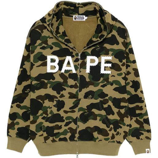 A BATHING APE® felpa con stampa camouflage e cappuccio - verde