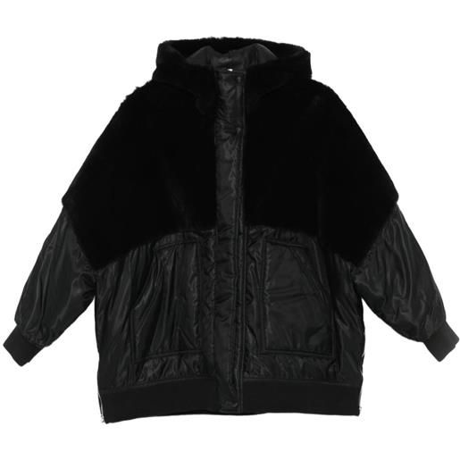 Blancha parka con cappuccio - nero