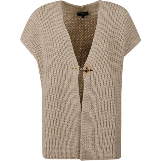 Fay canotta con paillettes - toni neutri