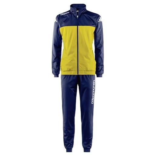Kappa alfon tuta da ginnastica, giallo/blu marino, x-large bambina