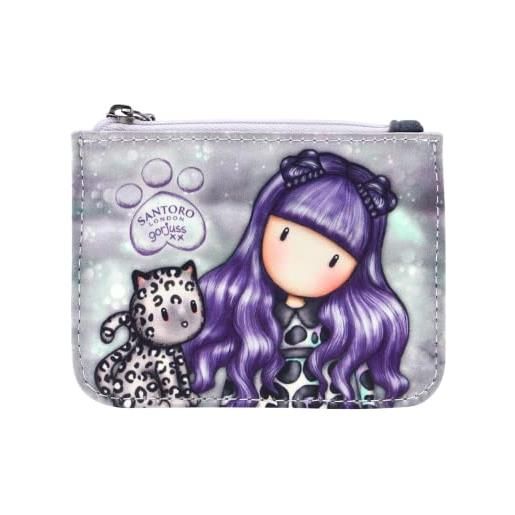 Safta articolo, portafoglio gorjuss smitten kitten unisex-bambini e ragazzi, multicolore, m